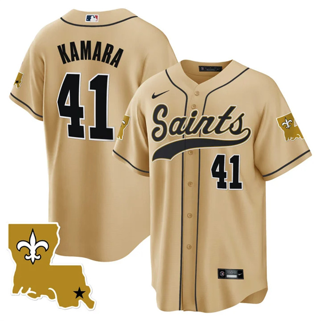 New Orleans Saints #41 Alvin Kamara Gold 1987 Legacy Cool Base Stitched Jersey - Zenithce