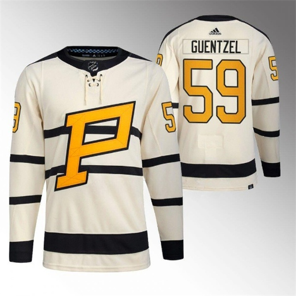 Pittsburgh Penguins #59 Jake Guentzel Cream 2023 Winter Classic Stitched Jersey - Zenithce
