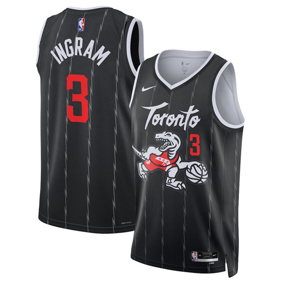 Toronto Raptors #3 Brandon Ingram Black 2025-26 City Edition Stitched Jersey - Zenithce
