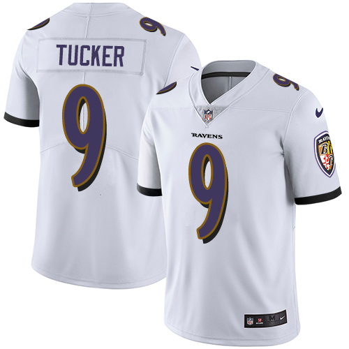 Baltimore Ravens #9 Justin Tucker White Vapor Untouchable Limited Jersey - Zenithce