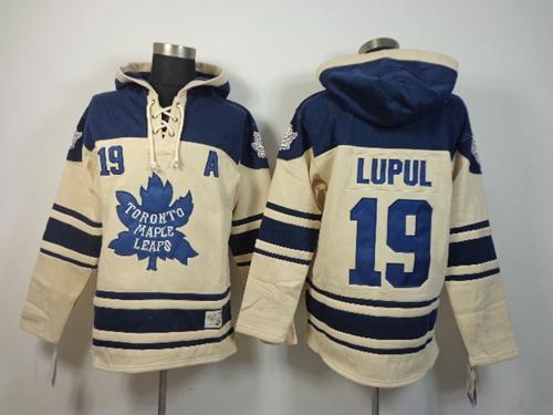 Maple Leafs #19 Joffrey Lupul Cream Sawyer Hooded Sweatshirt Stitched Jersey - Zenithce