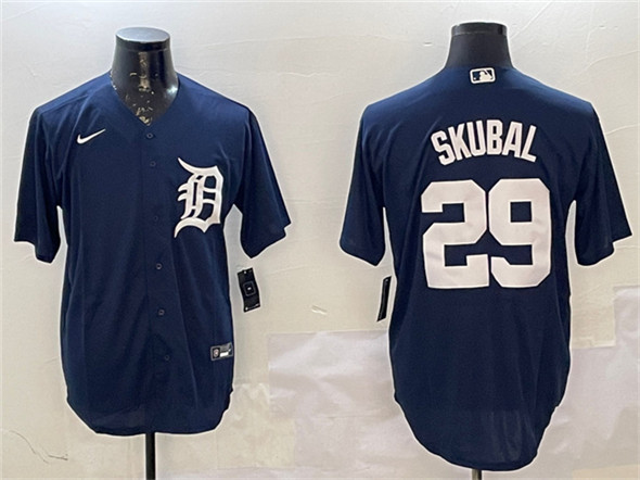 Detroit Tigers #29 Tarik Skubal Navy Cool Base Stitched Jersey - Zenithce