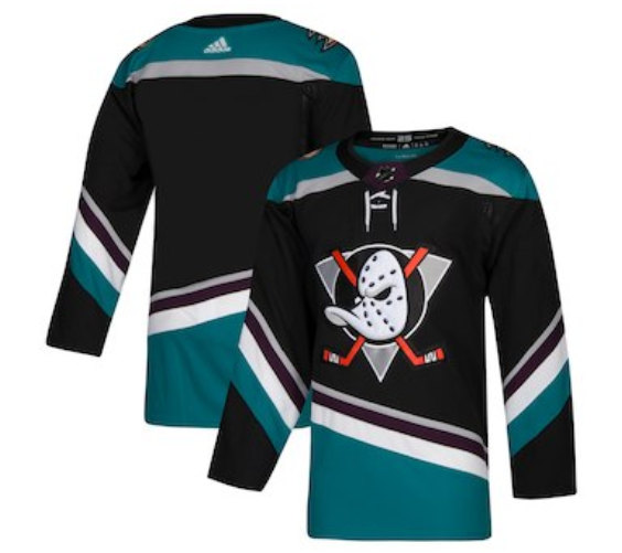 Anaheim Ducks Blank Black Teal Stitched Jersey - Zenithce
