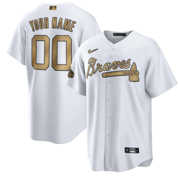 Atlanta Braves Active Player Custom 2022 All-Star Cool Base White Stitched Jersey - Zenithce