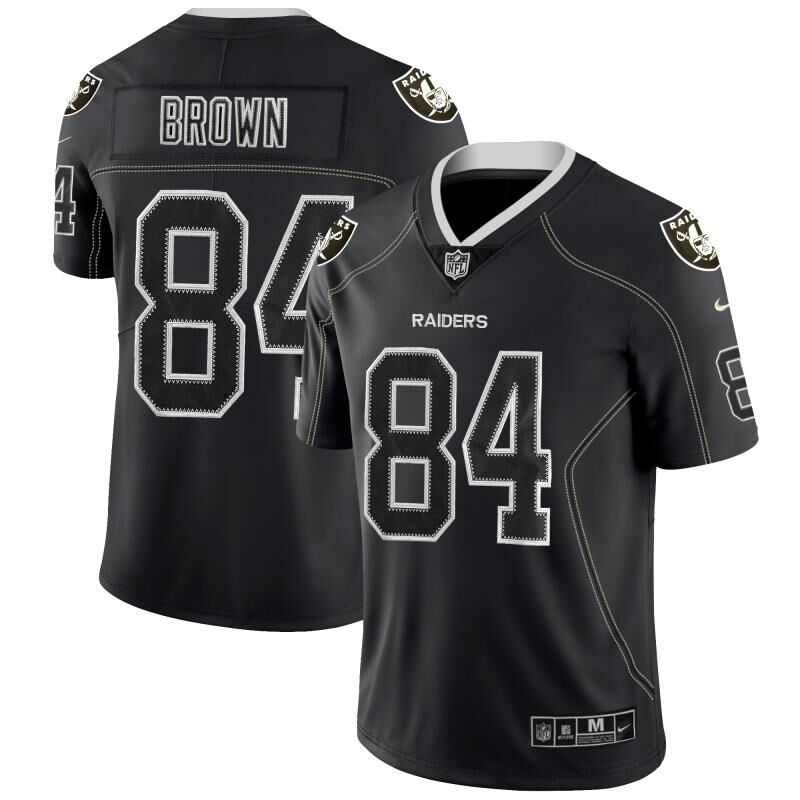Raiders #84 Antonio Brown Black Lights Out Color Rush Limited Stitched Jersey - Zenithce