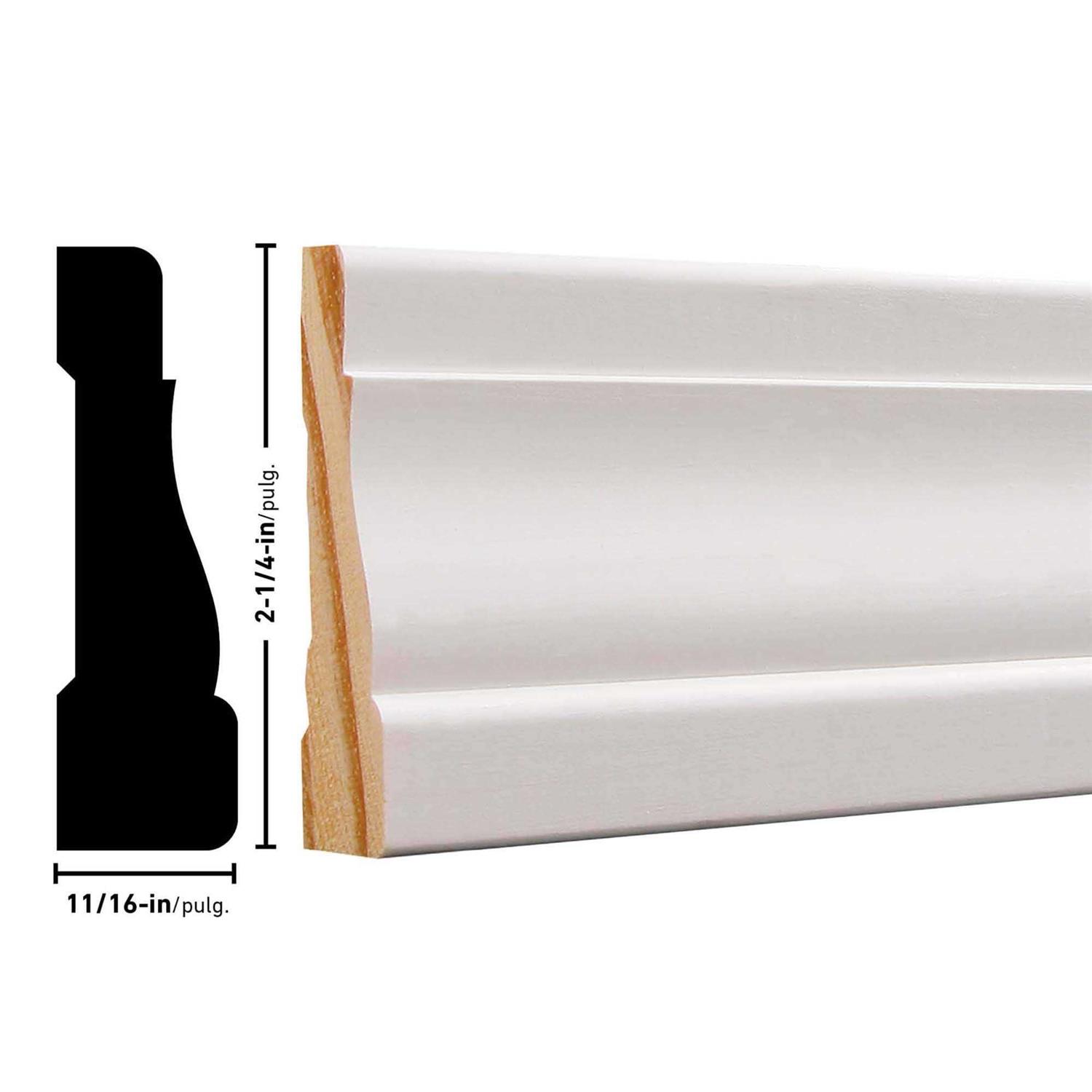 RELIABILT 11/16-in x 2-1/4-in x 7-ft Primed Pine Casing WM366X84FPPI - Zenithce