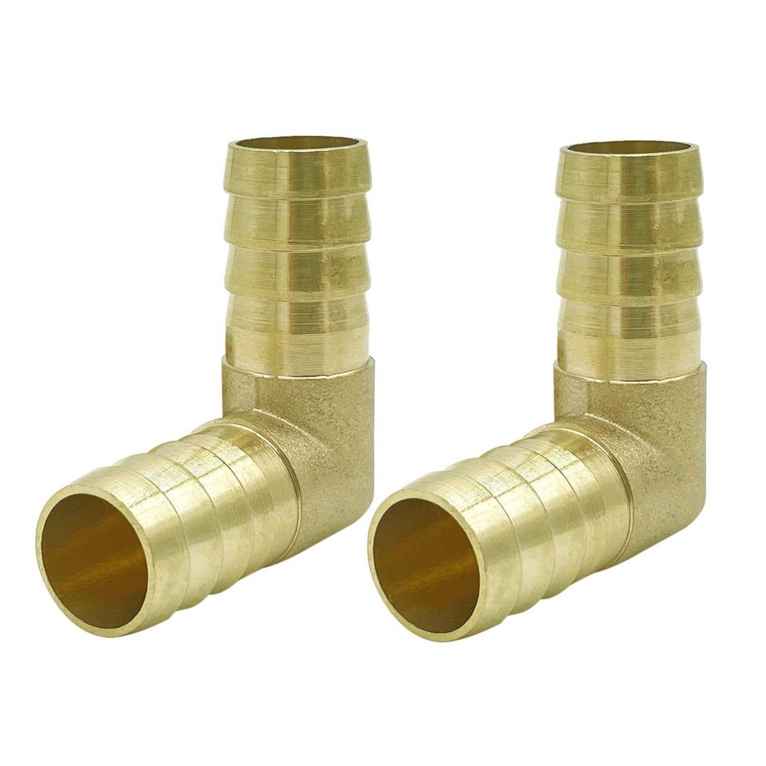 Metaland Brass Hose Barb Elbow 90 Degree L Right Angle Barbed Fitting Water Fuel Air - Zenithce