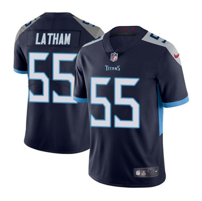 Tennessee Titans #55 JC Latham Navy 2024 Draft Vapor Limited Stitched Jersey - Zenithce