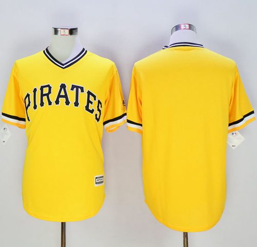 Pirates Blank Gold New Cool Base Stitched Jersey - Zenithce