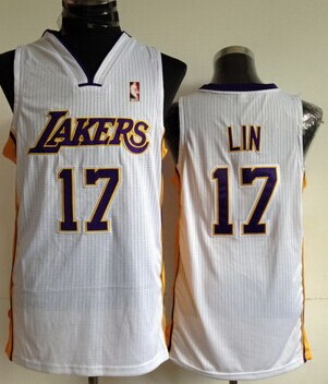 Los Angeles Lakers #17 Jeremy Lin White Swingman Jersey - Zenithce