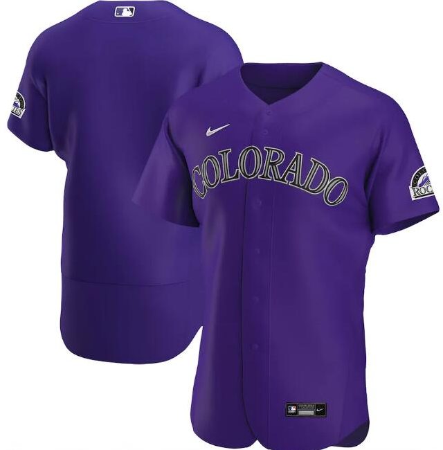 Colorado Rockies Purple Flex Base Stitched Jersey - Zenithce