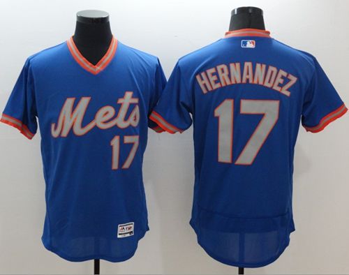 Mets #17 Keith Hernandez Royal Gray Flexbase Authentic Collection Cooperstown Stitched Jersey - Zenithce