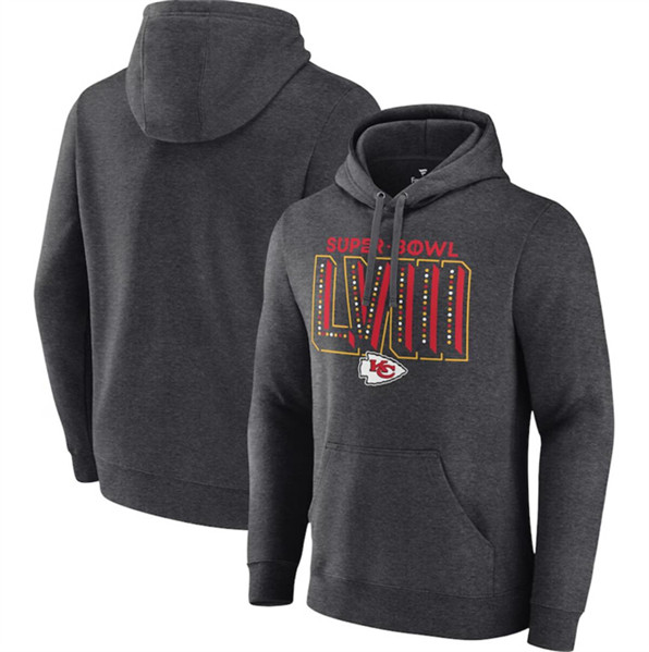 Kansas City Chiefs Heather Charcoal Super Bowl LVIII Local Pullover Hoodie - Zenithce