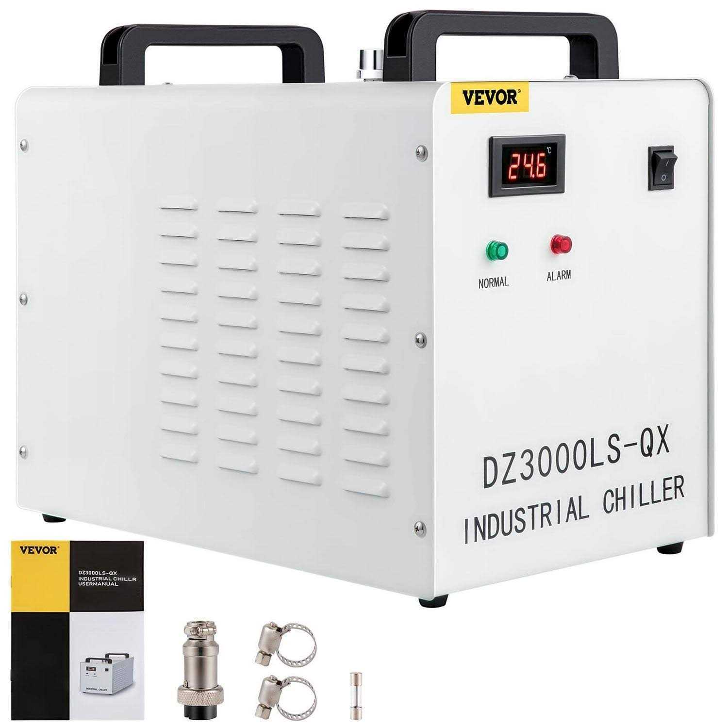 VEVOR Water Chiller CW-3000 Industrial Chiller 9L Thermolysis Type Water Chiller 50W/°C - Zenithce