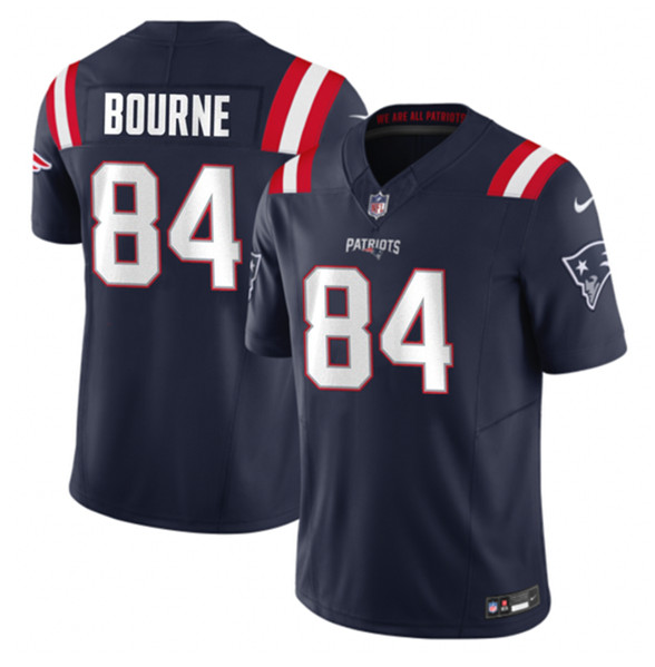 New England Patriots #84 Kendrick Bourne Navy 2023 F.U.S.E. Vapor Limited Stitched Jersey - Zenithce