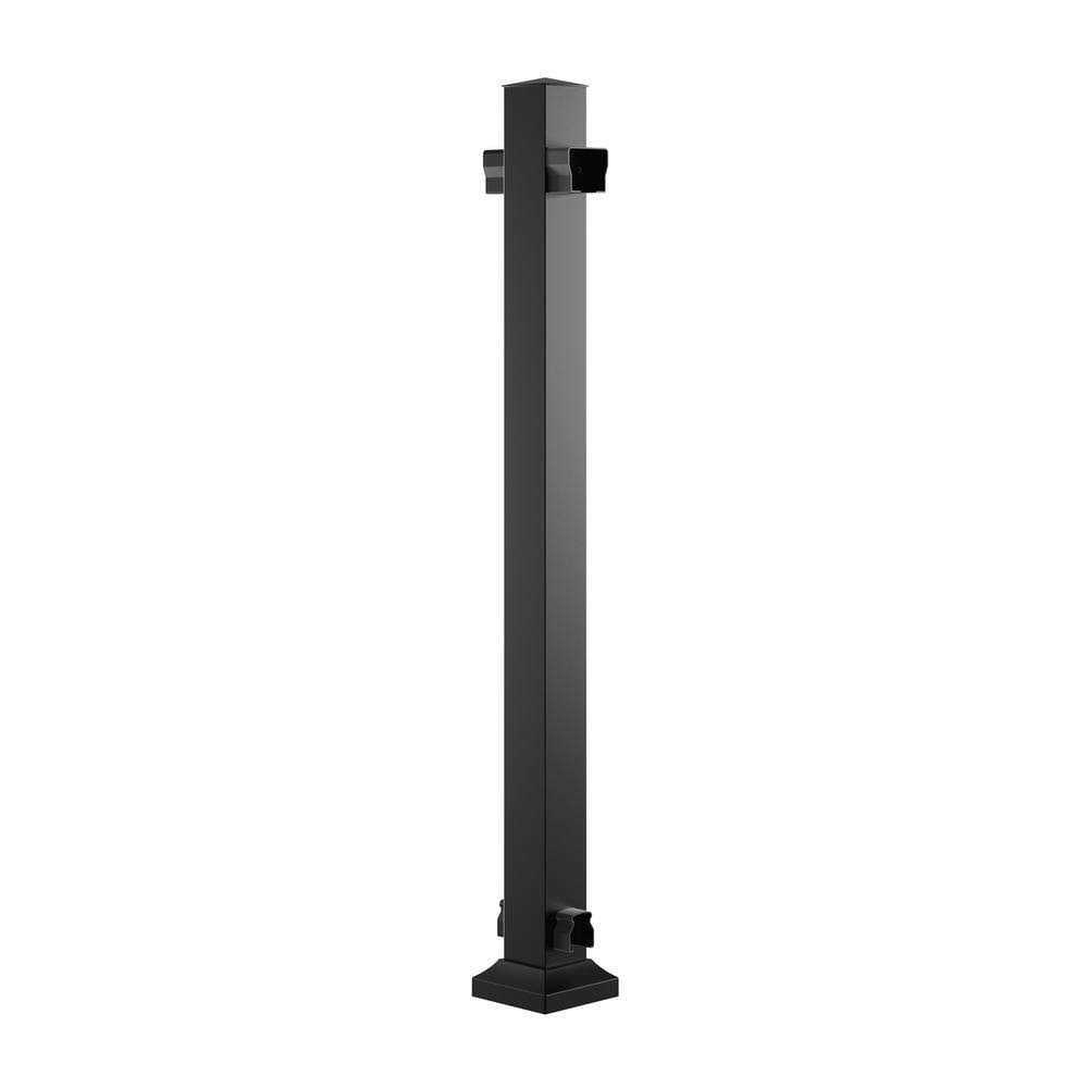 Fiberon CitySide 2-1/2 in. x 2-1/2 in. x 38 in. Matte Aluminum Line Post - Zenithce