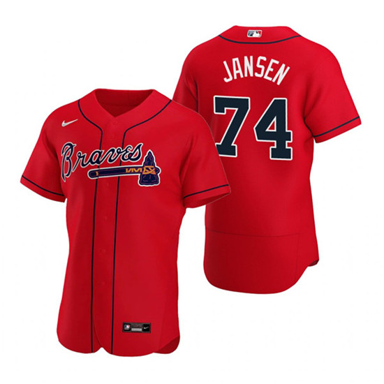 Atlanta Braves #74 Kenley Jansen Red Flex Base Stitched Baseball Jersey - Zenithce