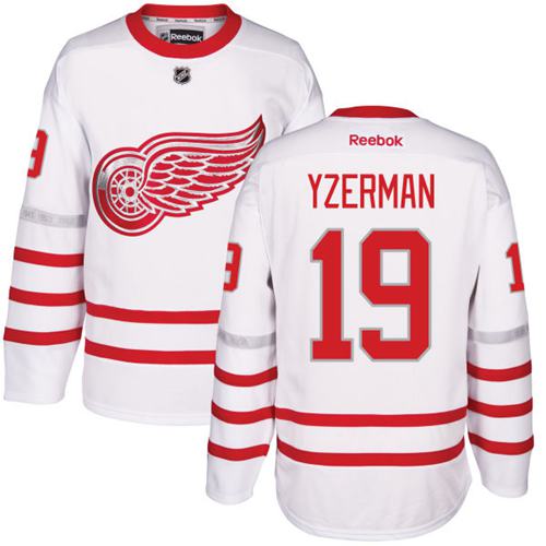 Red Wings #19 Steve Yzerman White Centennial Classic Stitched Jersey - Zenithce