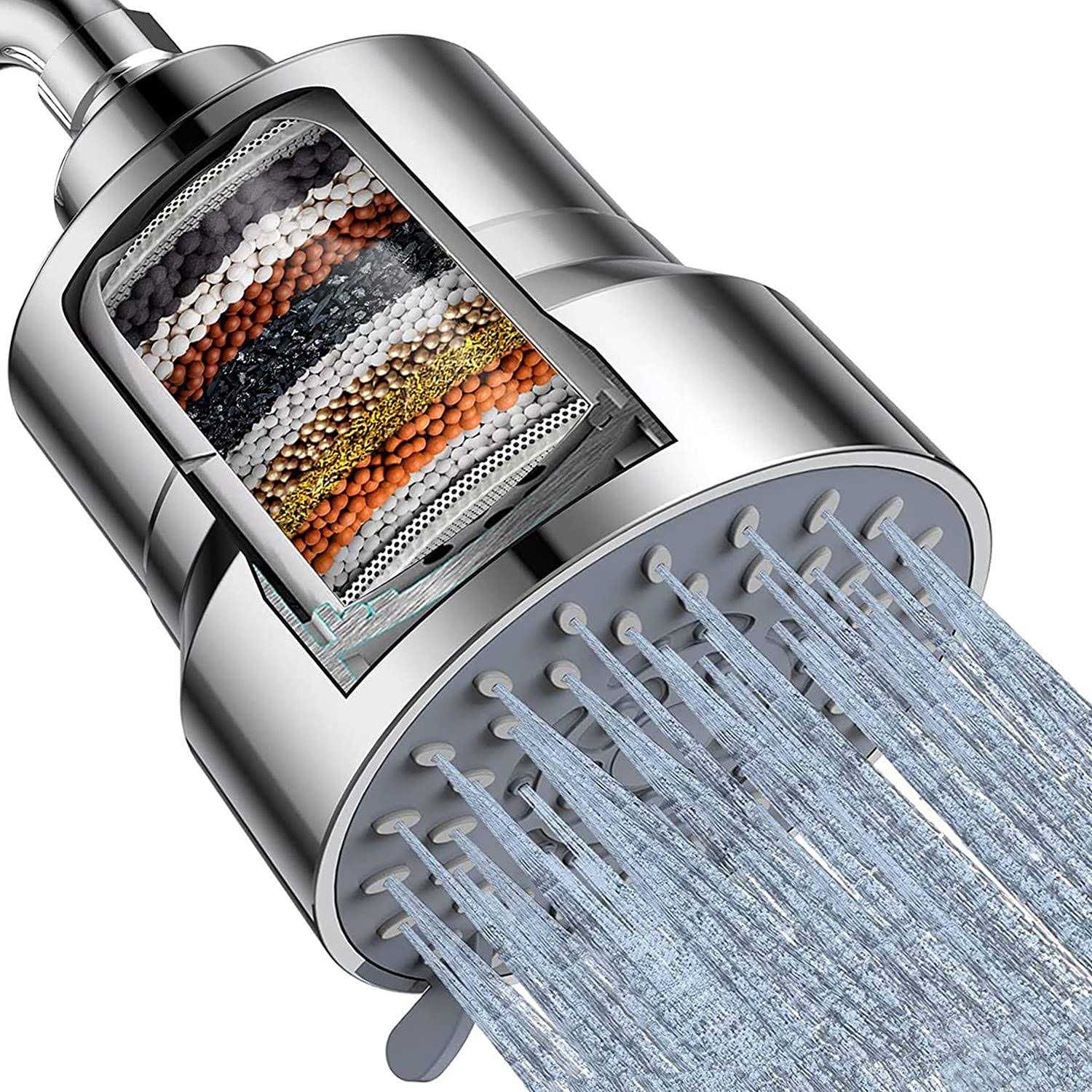 Filtered Shower Head, 20 Stage Shower Head Filter For Hard Water, Todsta 3 Modes Water Softener Shower Head With Filters Remove Chlorine And Harmful - Zenithce