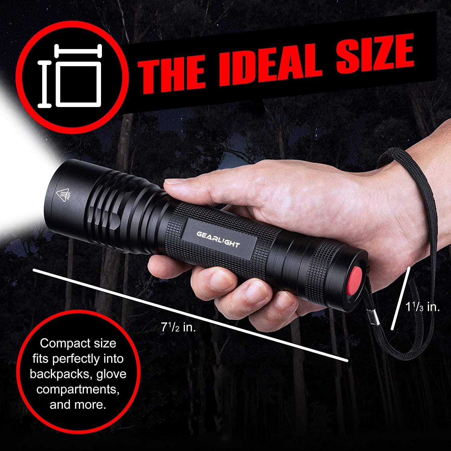 GearLight S2000 LED Flashlight High Lumens Super Bright Powerful - Zenithce