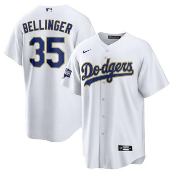 Los Angeles Dodgers #35 Cody Bellinger White Cool Base Stitched Jersey - Zenithce