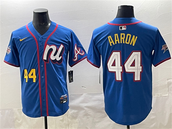 National League #44 Hank Aaron Blue 2025 All-Star Edition Limited Stitched Jersey - Zenithce