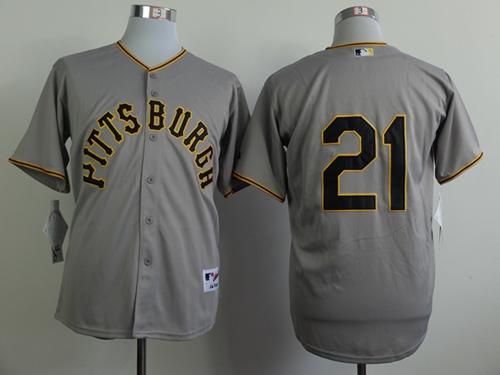 Pirates #21 Roberto Clemente Grey 1953 Turn Back The Clock Stitched Jersey - Zenithce