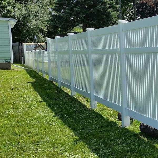 Weatherables 4 in. x 4 in. White Vinyl Ball Post Cap - Zenithce