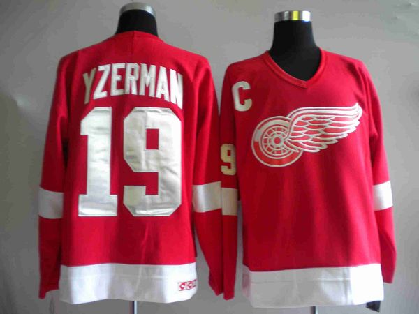 Red Wings #19 Steve Yzerman Stitched Red Jersey - Zenithce