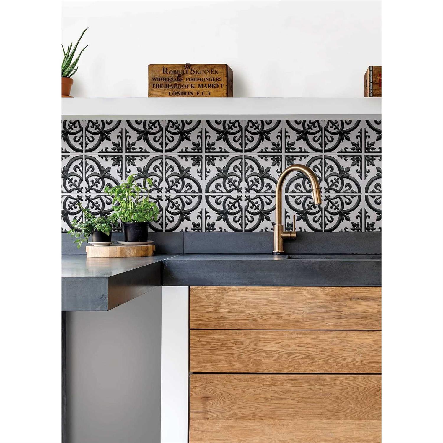 InHome Basketweave Carrara Peel & Stick Backsplash Tiles NH2957 - Zenithce