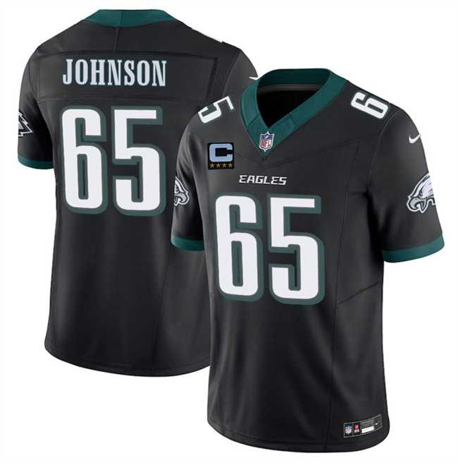 Philadelphia Eagles #65 Lane Johnson Black 2025 F.U.S.E. With 4-Star C Patch Vapor Untouchable Limited Throwback Stitched Jersey - Zenithce
