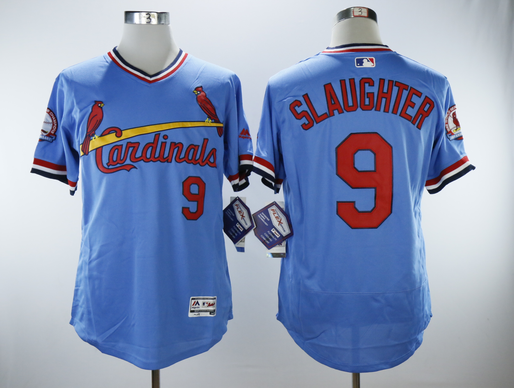 St.Louis Cardinals #9 Enos Slaughter Light Blue Cooperstown Collection Flexbase Stitched Jersey - Zenithce