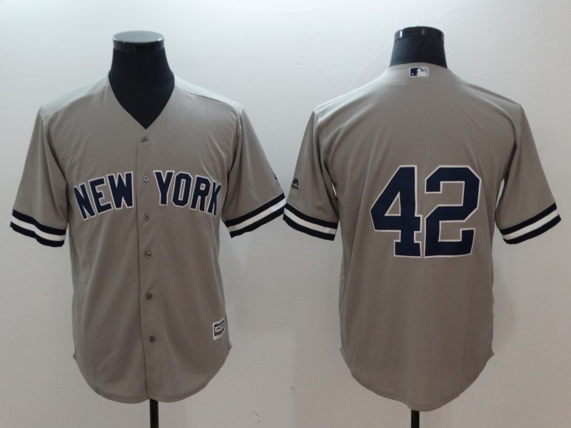 New York Yankees #42 Mariano Rivera Gray Cool Base Stitched Jersey - Zenithce