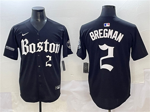 Boston Red Sox #2 Alex Bregman Black Gothic Vapor Limited Stitched Jersey - Zenithce