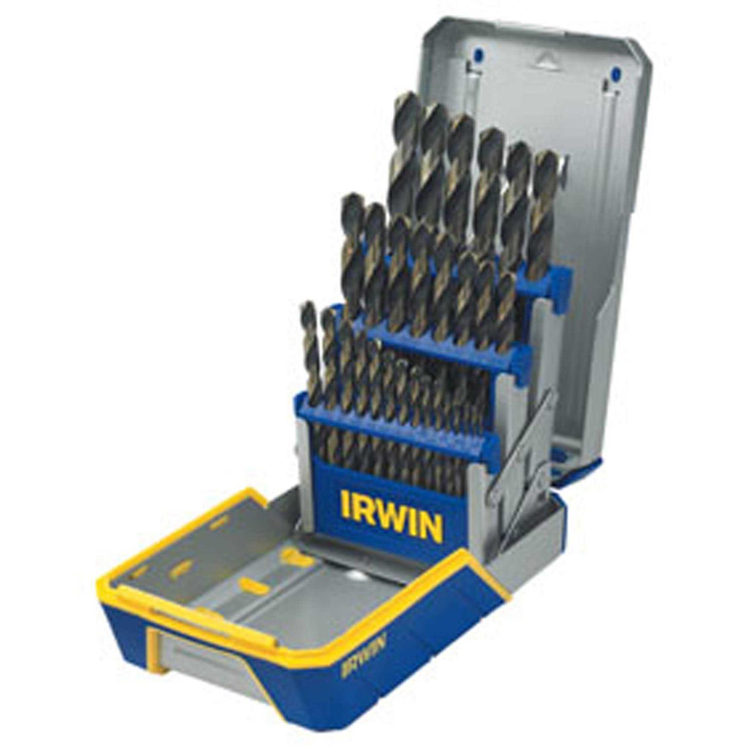 Irwin 3018002 29-Piece Cobalt M-35 Metal Index Drill Bit Set - Zenithce