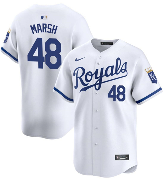 Kansas City Royals #48 Alec Marsh White 2024 Home Limited Cool Base Stitched Jersey - Zenithce