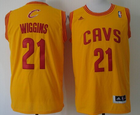 Cleveland Cavaliers #21 Andrew Wiggins Revolution 30 Swingman Yellow Jersey - Zenithce