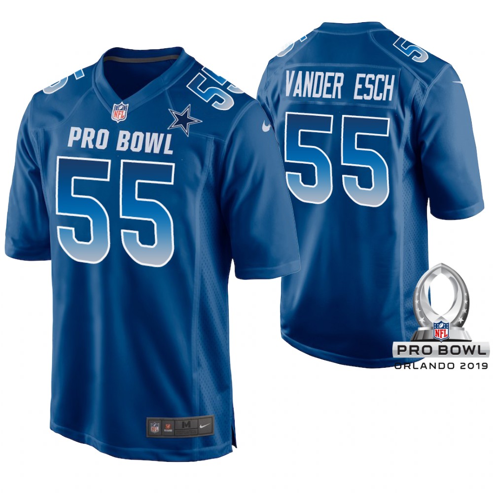 Dallas Cowboys #55 Leighton Vander Esch Royal 2019 Pro Bowl Game Jersey - Zenithce
