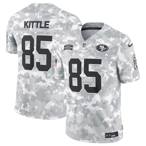 San Francisco 49ers #85 George Kittle Arctic Camo 2024 F.U.S.E. Salute To Service Limited Stitched Jersey - Zenithce