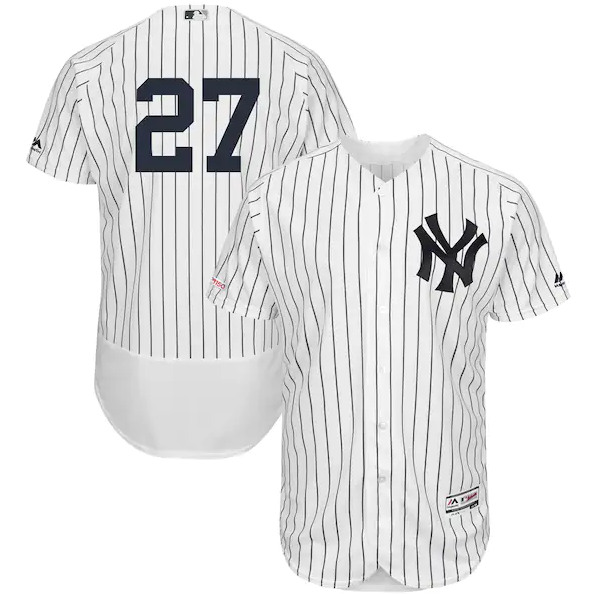 New York Yankees #27 Giancarlo Stanton White Flex Base Stitched Jersey - Zenithce