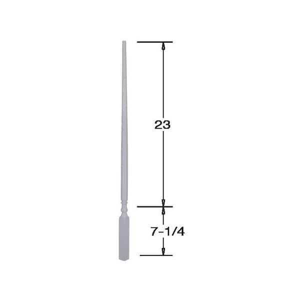 Stair Parts 1-1/4 in. 5015 Primed Pin Top Wood Baluster for Stair Remodel - Zenithce