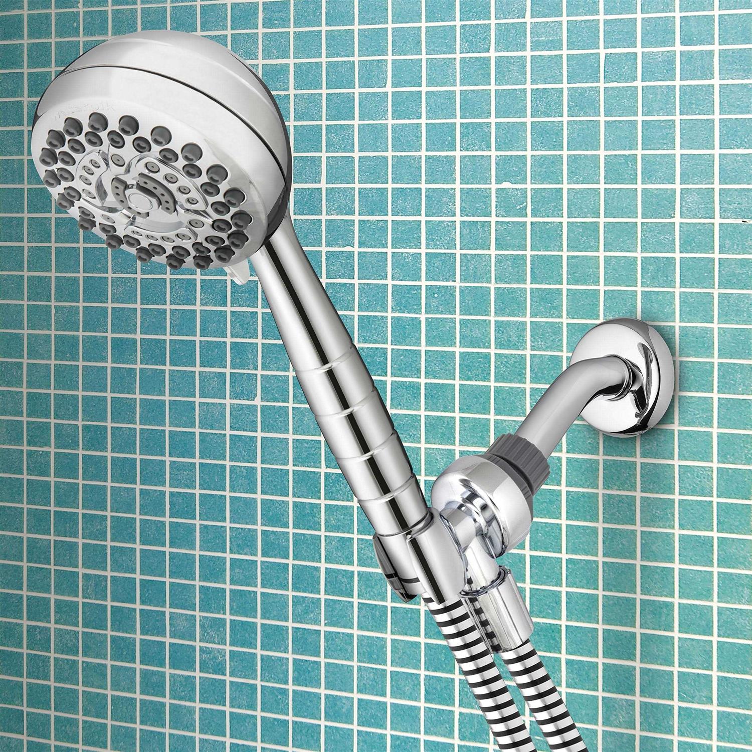 Waterpik Handheld Showerhead PowerSpray+ Original Shower Massage Chrome 6 settings 1.8 gpm SM-651E - Zenithce