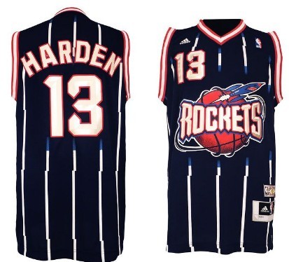 Houston Rockets #13 James Harden ABA Hardwood Classic Swingman Navy Blue Jersey - Zenithce