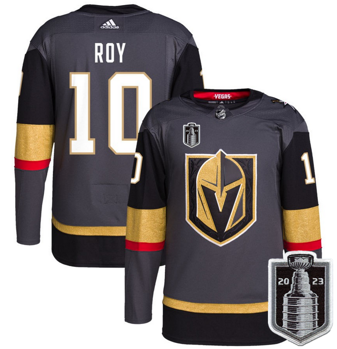 Vegas Golden Knights #10 Nicolas Roy Gray 2023 Stanley Cup Final Stitched Jersey - Zenithce