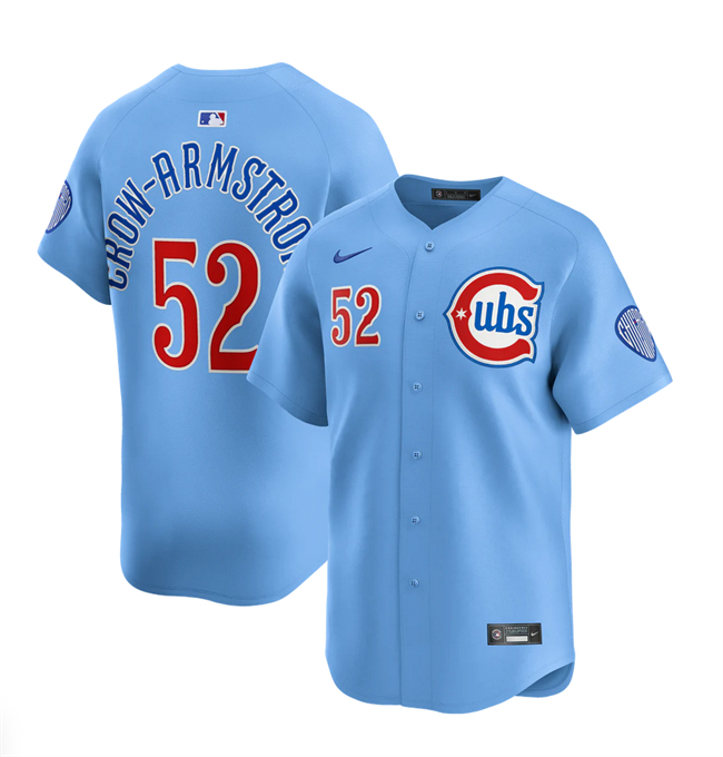 Chicago Cubs #52 Pete Crow-Armstrong 2024 25 Blue 2nd Alternate Limited Stitched Jersey - Zenithce