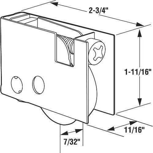 Prime-Line 1 in. Nylon Screen Door Roller Assembly B 551 - Zenithce