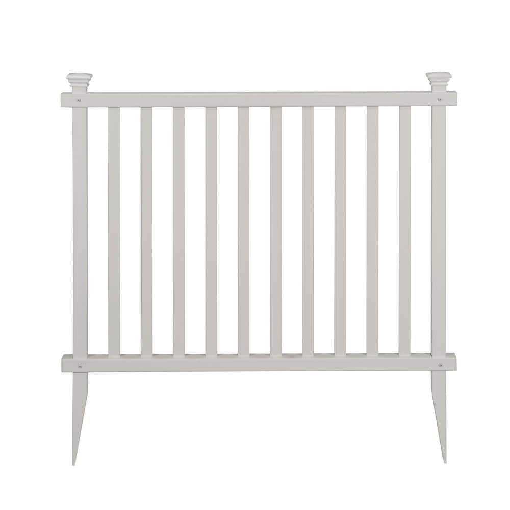 Zippity Outdoor Products All American Vinyl Picket Fence with No-Dig Steel Pipe Anchor Kit - Zenithce