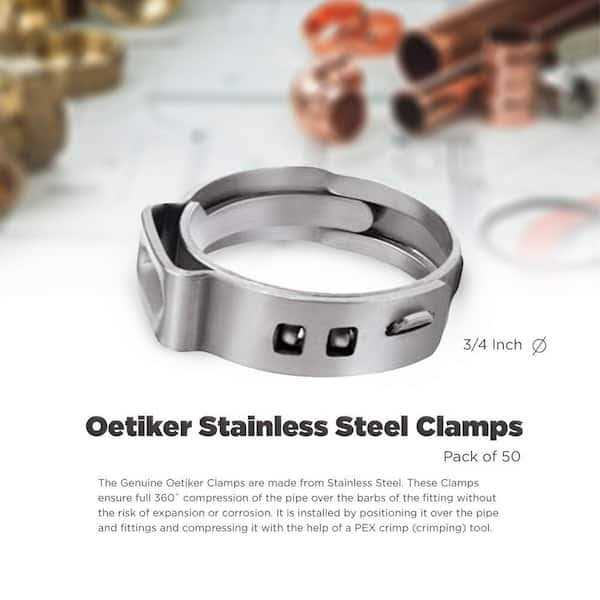 The Plumber’s Choice 1/2 in. Stainless Steel Oetiker PEX Cinch Clamps Kit - Zenithce