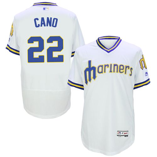 Mariners #22 Robinson Cano White Flexbase Authentic Collection Cooperstown Stitched Jersey - Zenithce