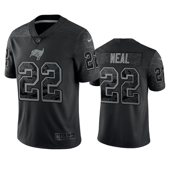 Tampa Bay Buccaneers #22 Keanu Neal Black Reflective Limited Stitched Jersey - Zenithce
